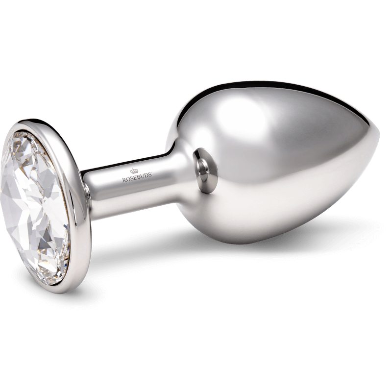 Rosebuds XL Stainless Steel Crystal Buttplug