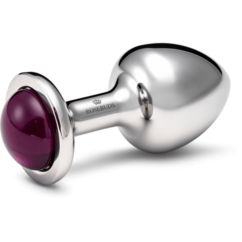 Rosebuds Small Stainless Steel Glass Buttplug