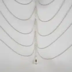 Sylvie Monthule Chest Jewelry Draped Chains Silver 4