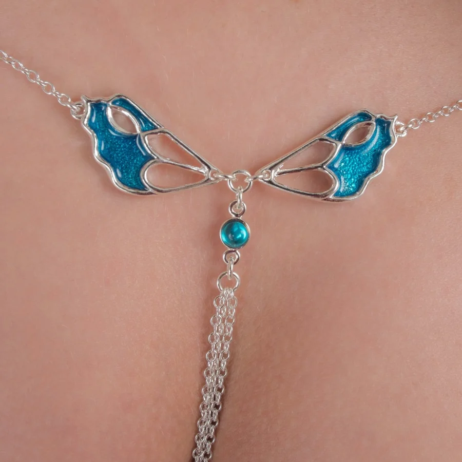 Sylvie Monthule Hip Necklace Sexy Wings Silver 4