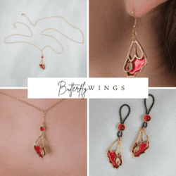 Sylvie Monthule Set 2 Butterfly Wings Gold