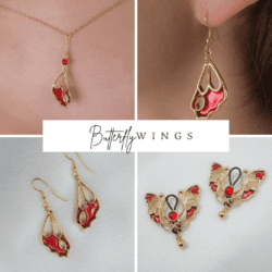 Sylvie Monthule Set 3 Butterfly Wings Silver 2