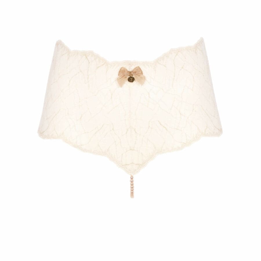 Bracli Sydney Ivory White Panty Pearl Thong and Sydney Bra