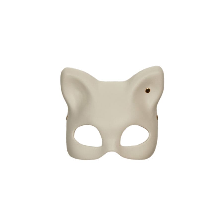 Asche Gold Cat Mask White