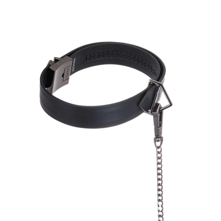 Lockink Collar With Leash Black