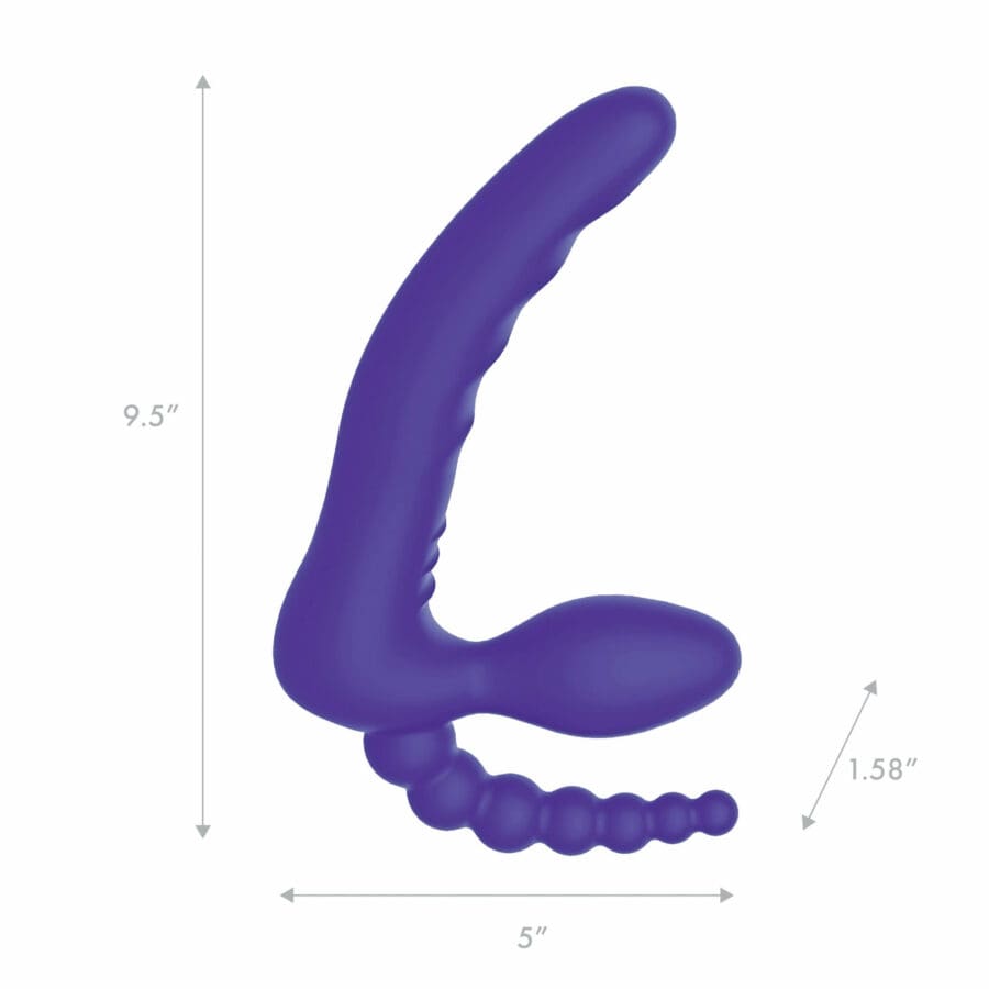 Pegasus Strapless Strap On Double Penetration Purple