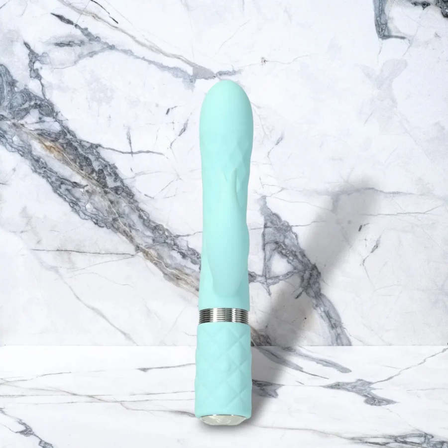 Pillow Talk Lively Rabbit Vibrator Blue Green