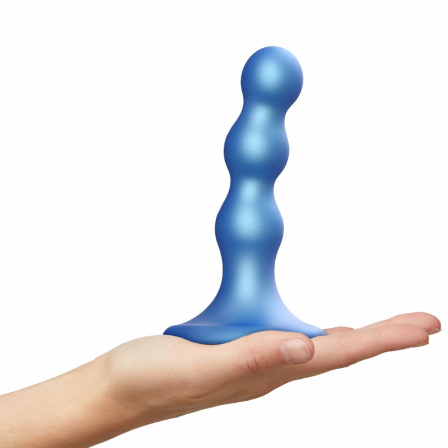 Strap On Me Dildo Plug Balls Metallic Blue