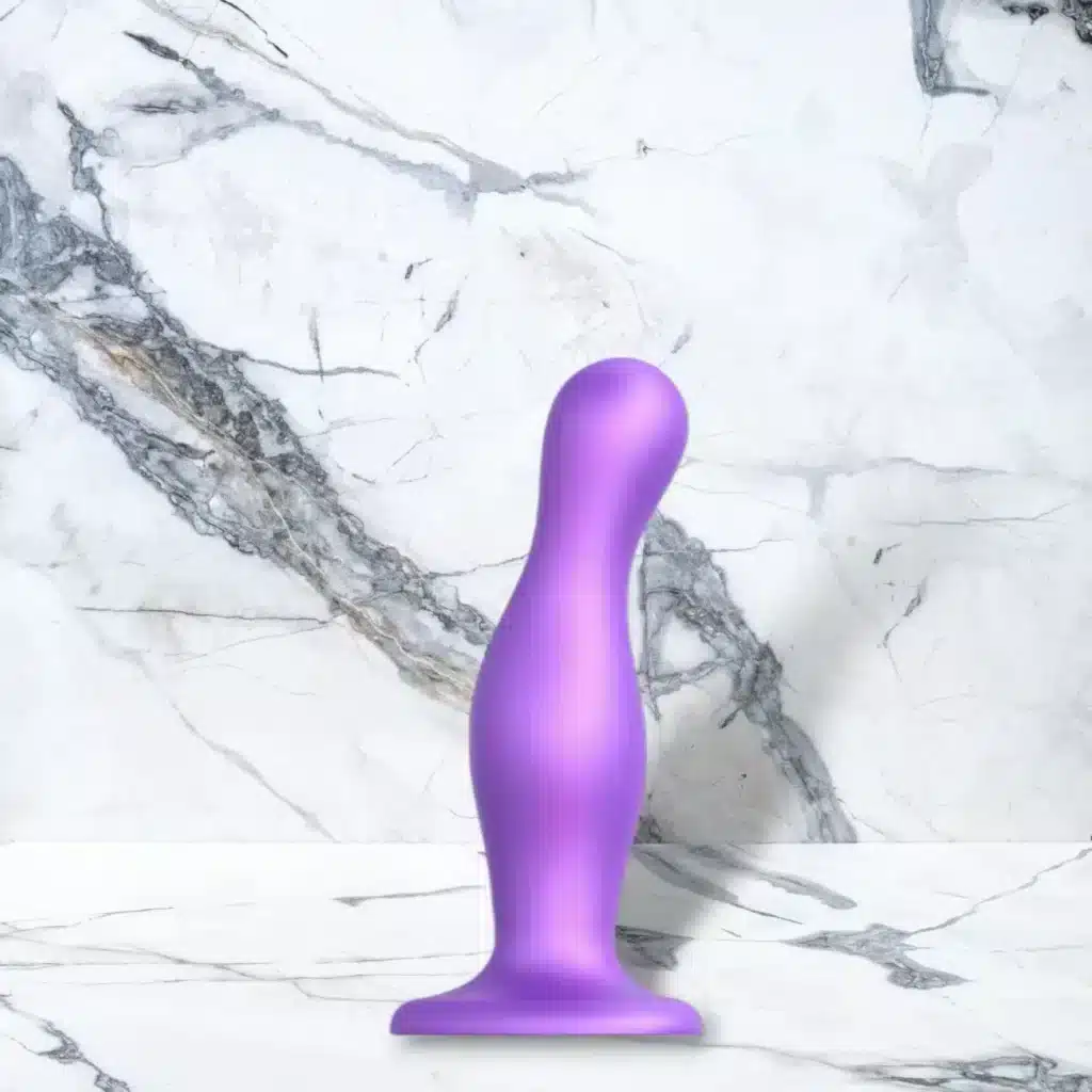 Strap On Me Dildo Plug Curvy Metallic Purple 2