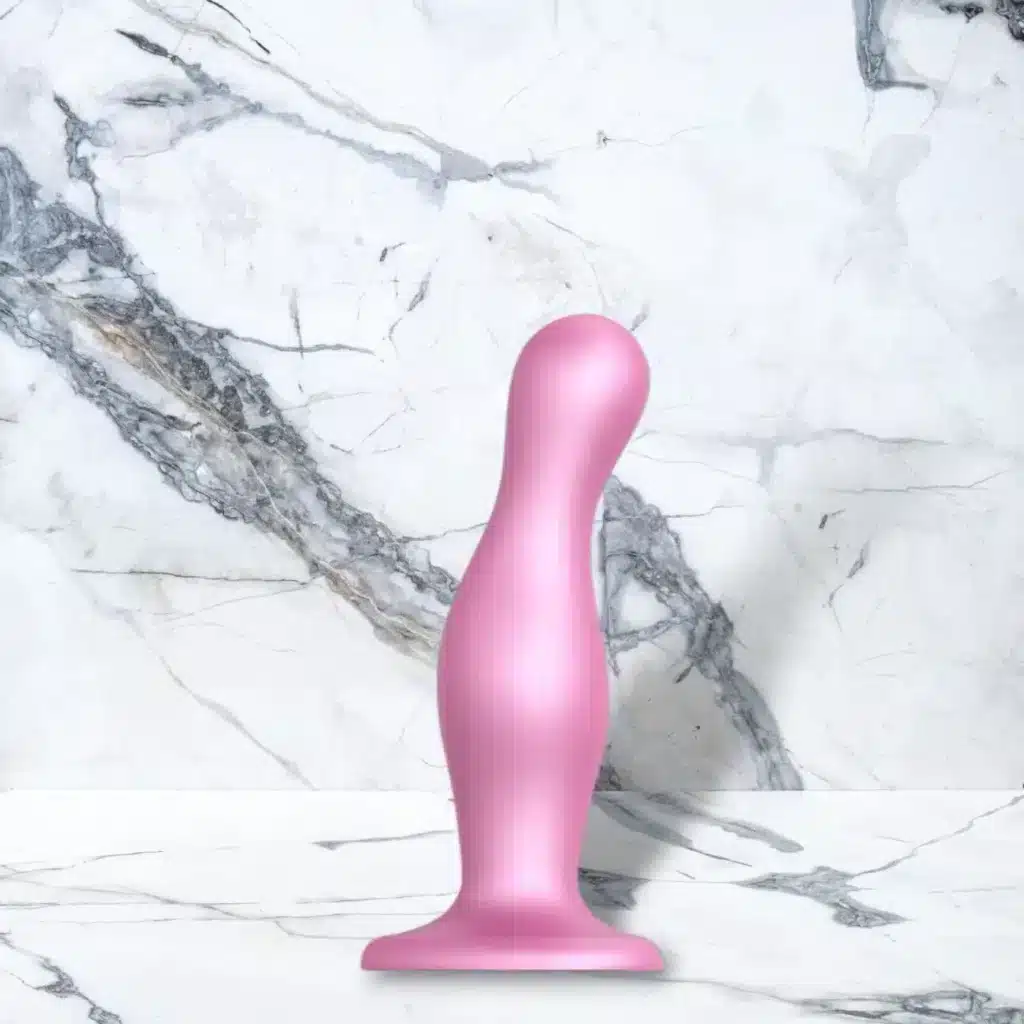 Strap On Me Dildo Plug Curvy Metallic Pink