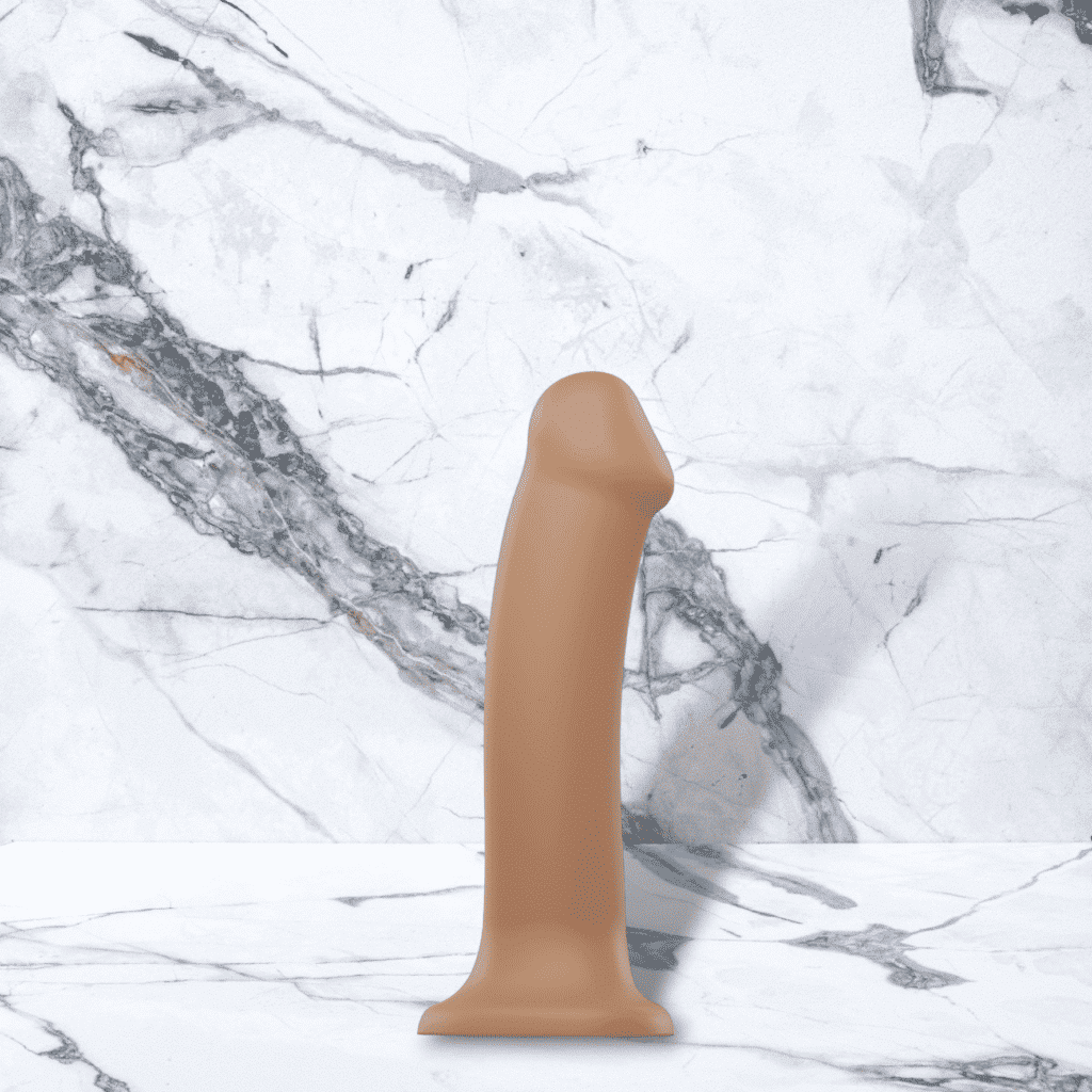 Strap On Me Dual Density Malleable Dildo Caramel 19 cm