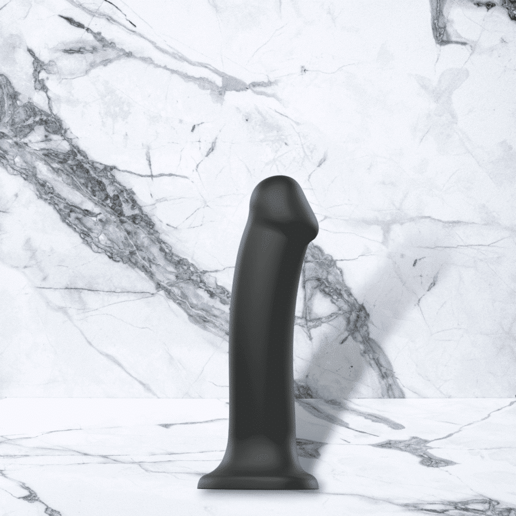 Strap On Me Dual Density Malleable Dildo Black 19cm