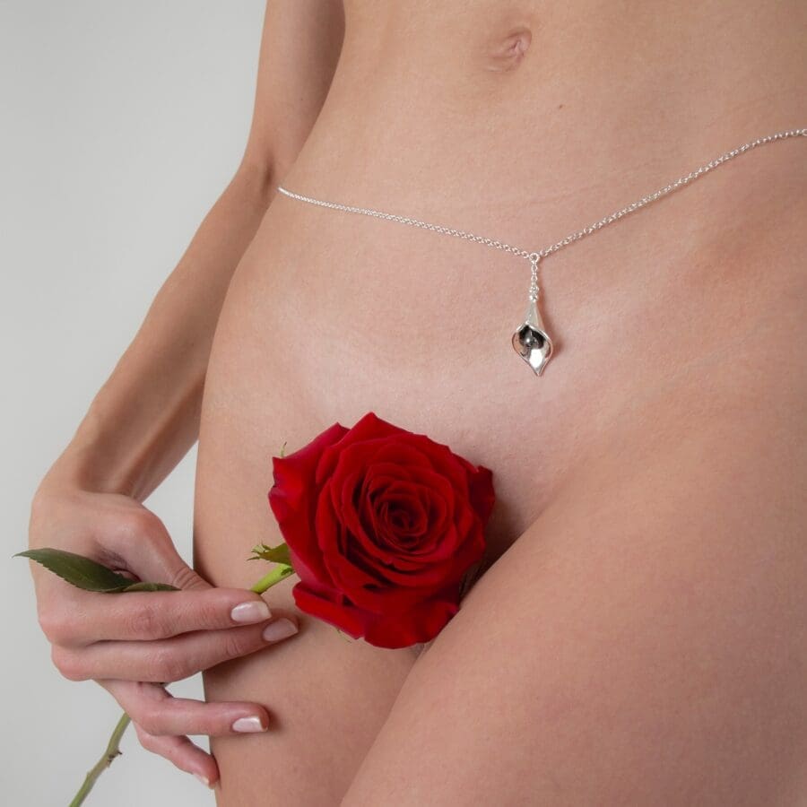 Sylvie Monthule Hip Necklace Arum Flower Silver