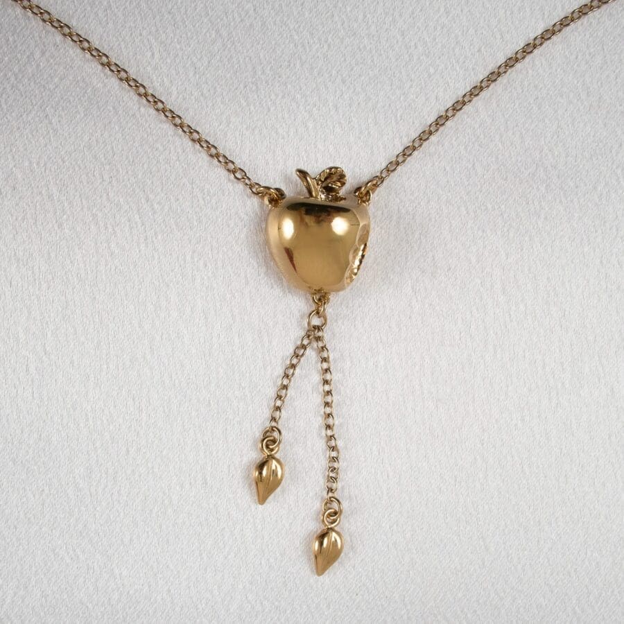 Sylvie Monthule Hip Necklace Crunched Apple Gold