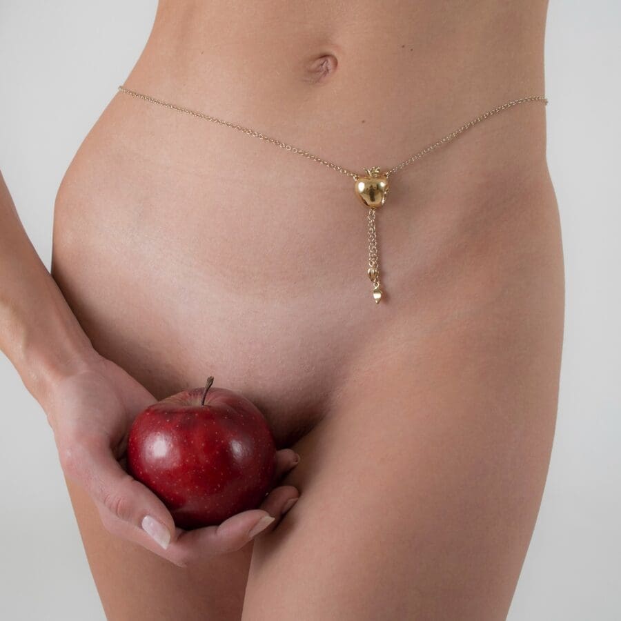 Sylvie Monthule Hip Necklace Crunched Apple Gold