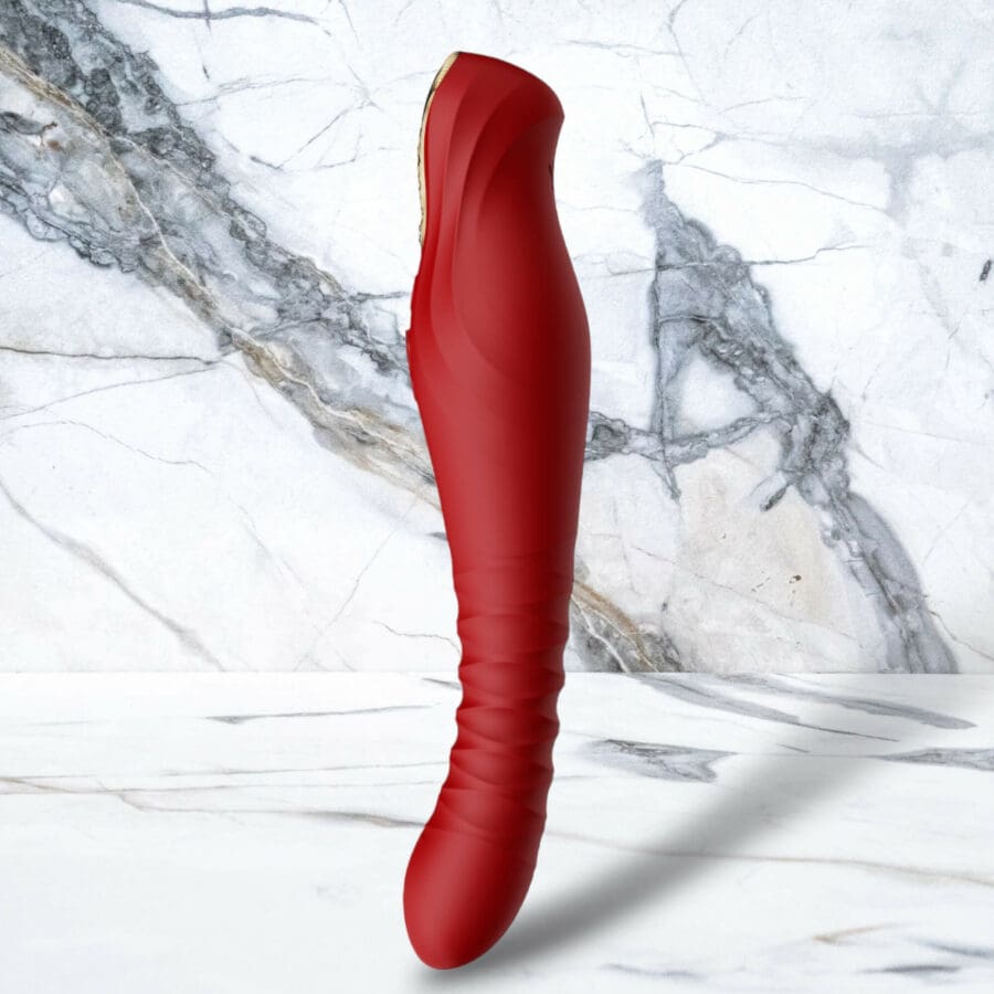 Zalo King Vibrating Thruster Vibrator Red 2