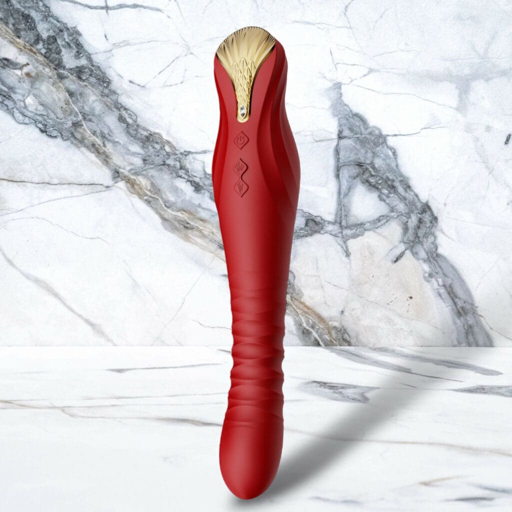 Zalo King Vibrating Thruster Vibrator Red 3