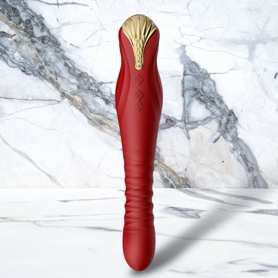 Zalo King Vibrating Thruster Vibrator Red