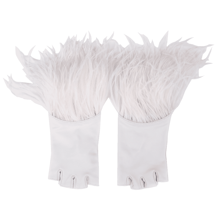Elif Domanic Berura Gloves With Ostrich Feathers