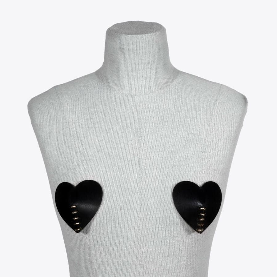 Elif Domanic Heart Shaped Pasties With Stitches