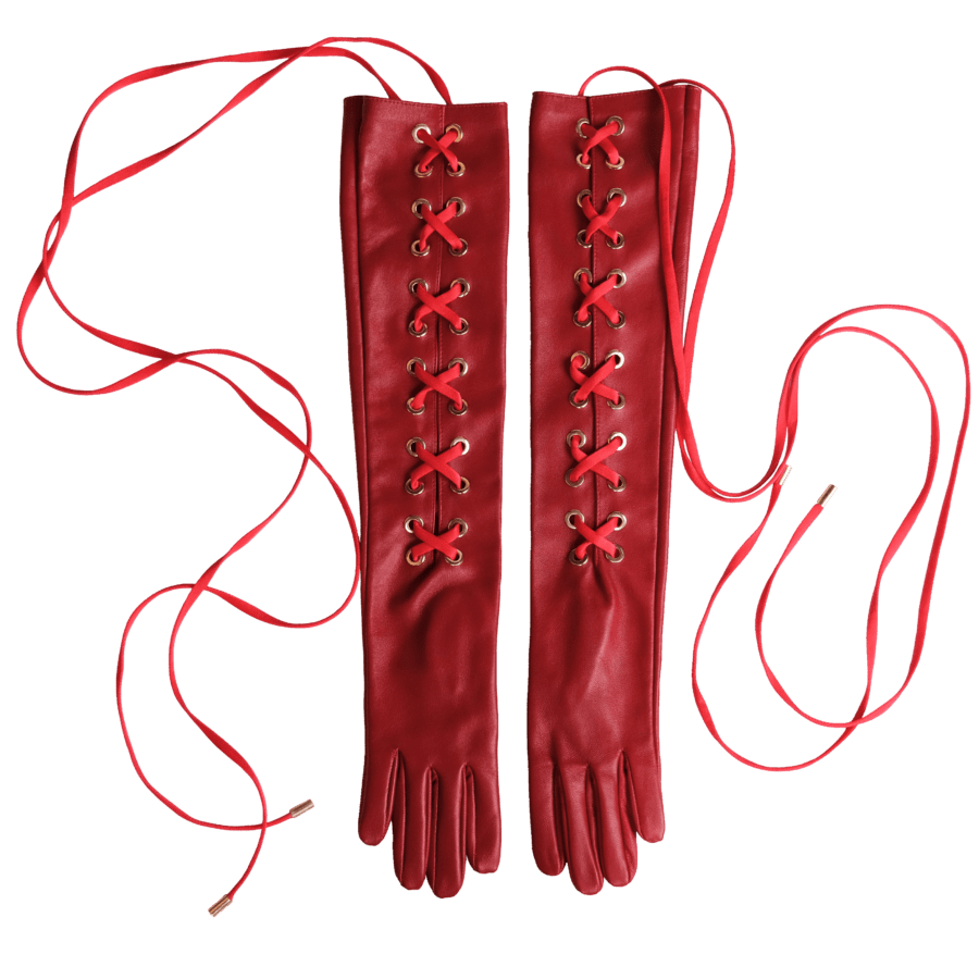 Elif Domanic Long Pouri Gloves Valentines Collection