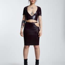 Filth Latex - The Marva Short Sleeve Latex Top - Image 2