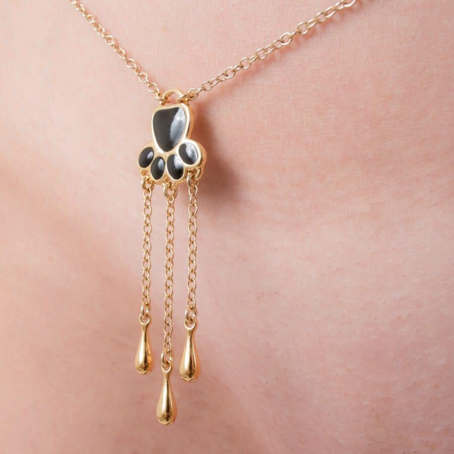 Sylvie Monthulé - Hip Necklace Velvet Cat Paw | Gold