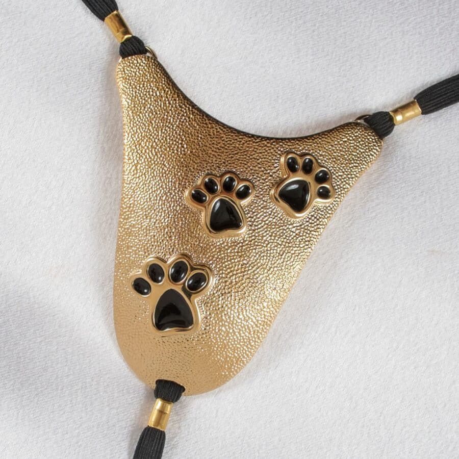 Sylvie Monthulé - G-String Velvet Cat Paws | Gold