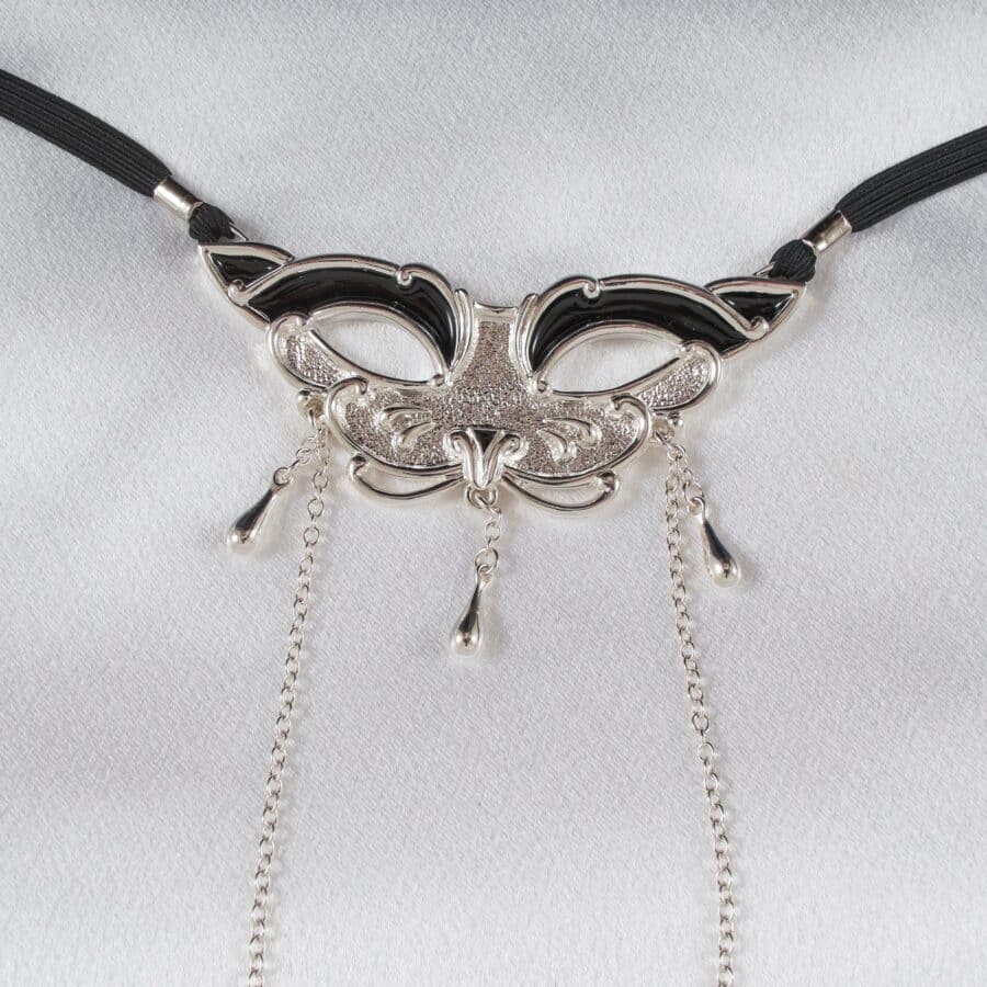Sylvie Monthulé - G-String Voluptuous Cat Mask | Silver