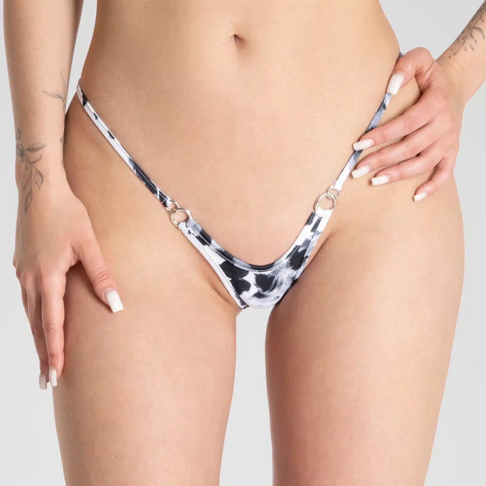 Lucky Cheeks | Snow Leopard Beauty Bikini - High-Cut Micro G-String