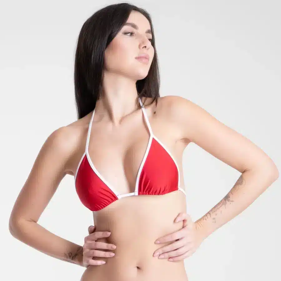 Lucky Cheeks | Bikini Contour Scarlet Red - Triangle Top