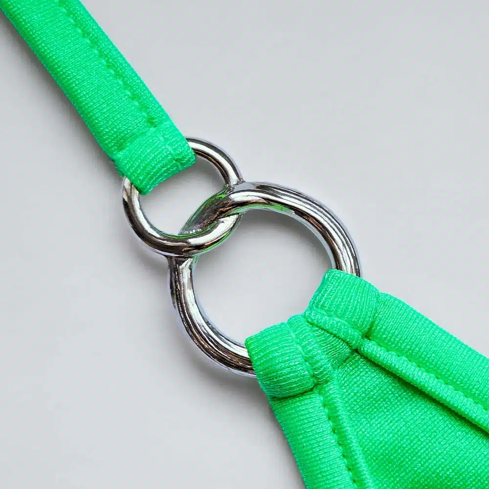 Lucky Cheeks | Neon Green Beauty Bikini - Scrunch String - Image 3
