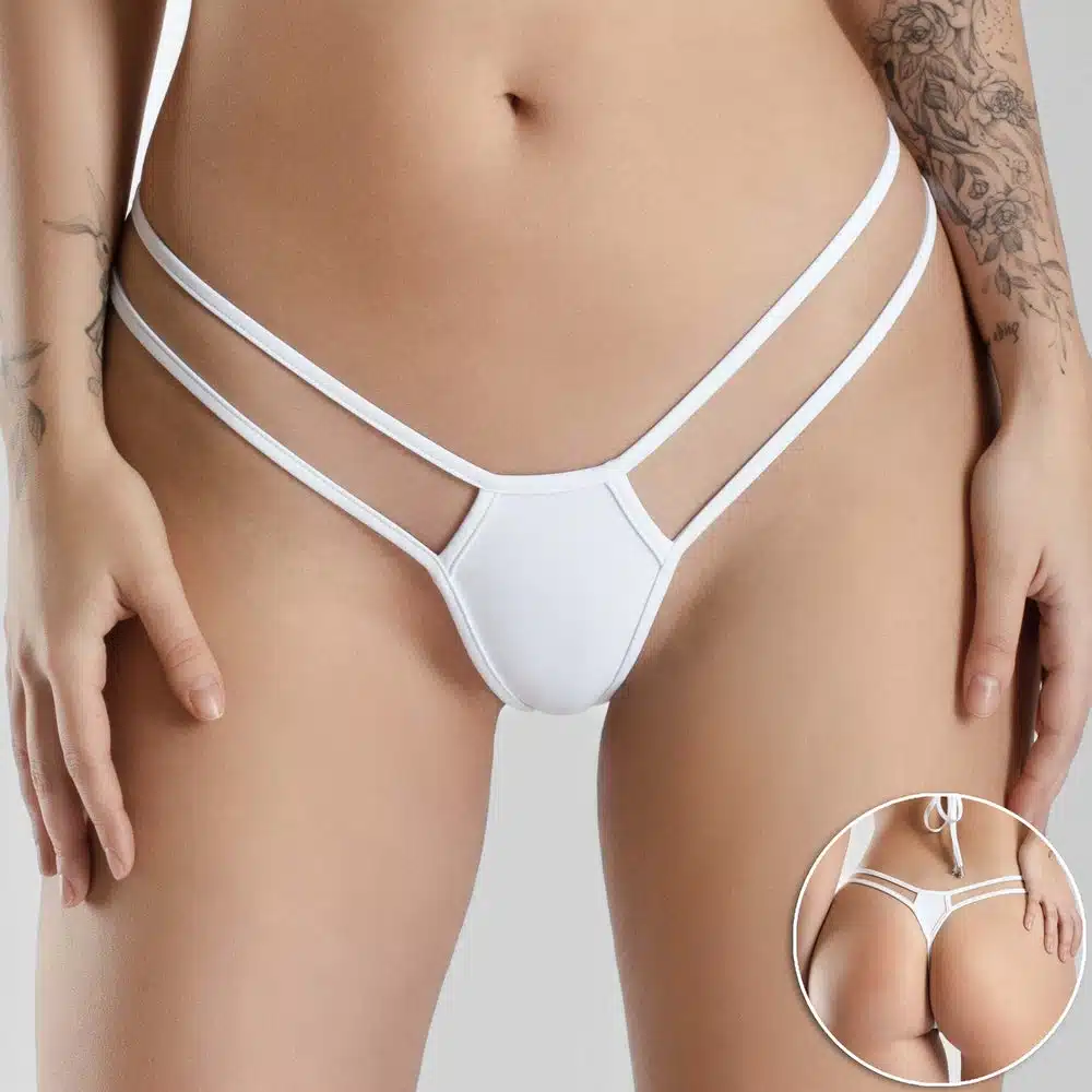 Lucky Cheeks | Bikini White Beauty - Diamond G-String