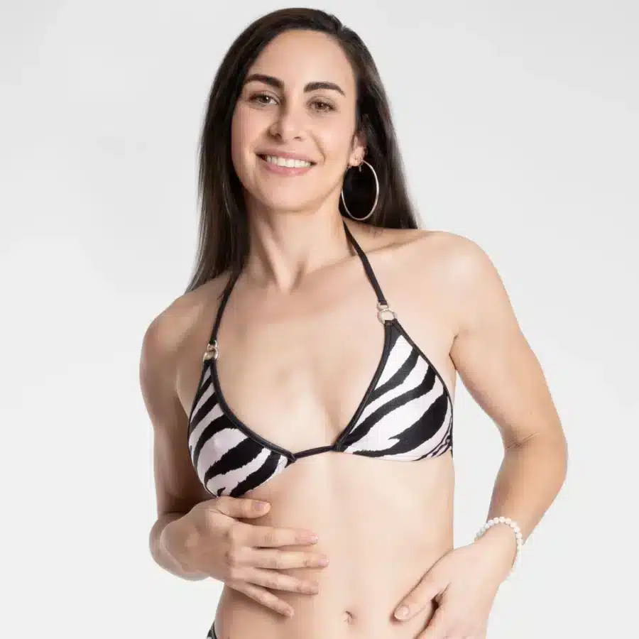 Lucky Cheeks | Bikini Zebra Beauty - Triangle Top - Black