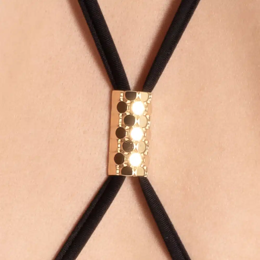 Lucky Cheeks | String Monokini - Black Body - Black - Image 5
