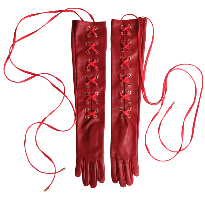 Elif Domanic Long Pouri Gloves Valentines Collection